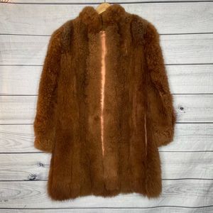 Alpaca real fur coat medium